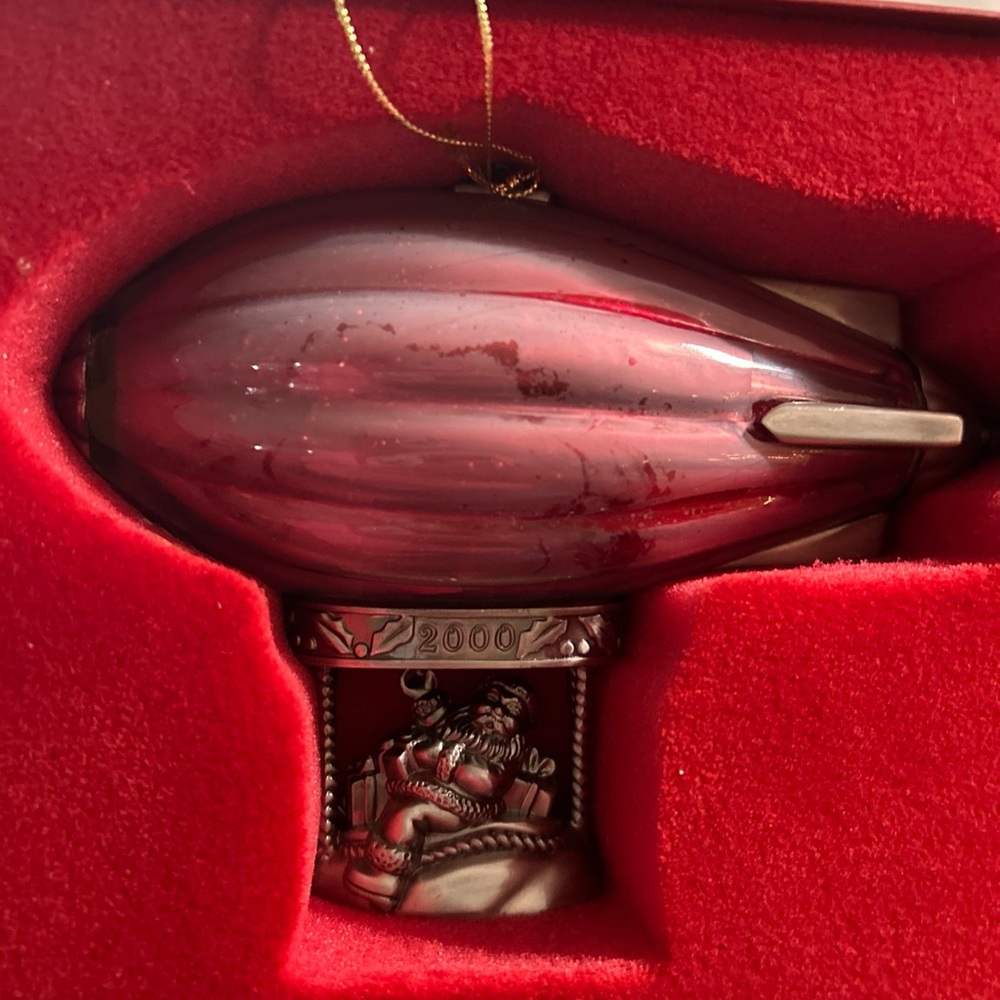 Lenox Red Santa Zeppelin Ornament 2000